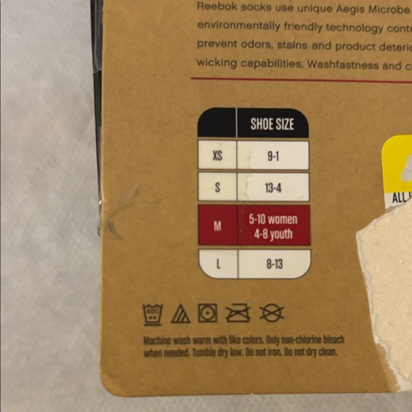 Reebok All Sport Black Moisture Wicking Socks Women’s 5-10 Youth 4-8 - Picture 3 of 3